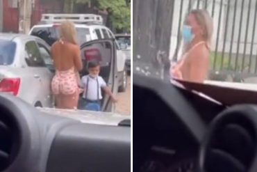 ¡LE MOSTRAMOS! La mujer fitness que fue criticada por vestir ajustados atuendos para llevar a su hijo a la escuela (+Video)