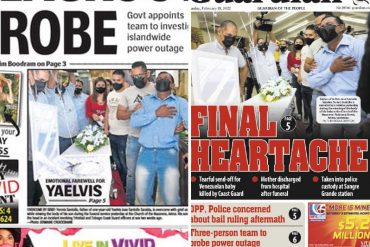 ¡LE CONTAMOS! Funeral del niño venezolano asesinado por la Guardia Costera ocupó las portadas de los principales periódicos de Trinidad y Tobago (+Imágenes)