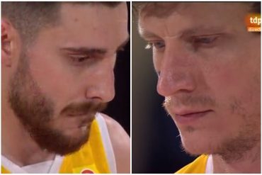 ¡CONMOVEDOR! Caras tristes y lágrimas durante un minuto de silencio en partido de baloncesto entre España y Ucrania (+Video)