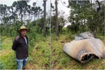 ¡INCREÍBLE! Un ruido en plena madrugada y resultó ser una nave de SpaceX que cayó en su patio (+Fotos)