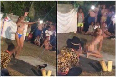 ¡DEBE VERLO! El “culale”: difunden imágenes de escandaloso “concurso” en Barlovento en el que bailarinas nudistas actuaron frente a niños (+Videos)