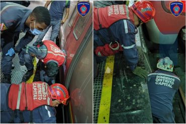 ¡VEA! Hombre sobrevive tras ser arrollado por un tren del Metro de Caracas en Plaza Venezuela