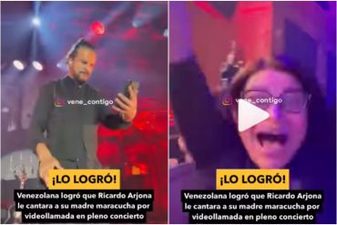 ¡VEA! Venezolana logró que Arjona le cantara a su madre por videollamada durante un concierto en Nuevo Mexico (+Video)