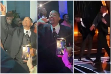 ¡LE MOSTRAMOS! Will Smith se fue de fiesta tras cachetear a Chris Rock y ganar el Oscar a Mejor Actor (+Video)