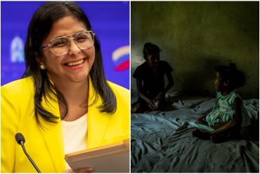 ¡CINISMO TOTAL! Delcy Rodríguez dijo que “buscarán en sus casas” a cada niño con desnutrición para supuestamente brindarle atención sanitaria