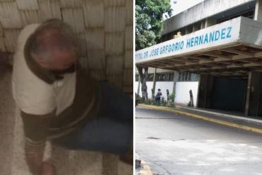 ¡MUY MAL! Por falta de ascensores un paciente enyesado se arrastró por las escaleras del Hospital Magallanes de Catia (+Foto +Video)