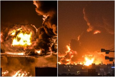 ¡DE TERROR! Ataques de rebeldes yemeníes provocaron incendio de grandes magnitudes en planta petrolera Aramco, en Arabia Saudita (+Fotos y videos)