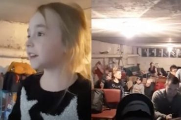 ¡CONMOVEDOR! Le ha dado la vuelta al mundo: niña ucraniana cantó ‘Libre soy’ de la película Frozen en un refugio y estremeció las redes (+Video)