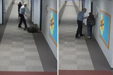 ¡MIRE! Se filtra video del momento en el que un profesor golpea contra la pared a un estudiante mientras lo increpaba por su vestimenta