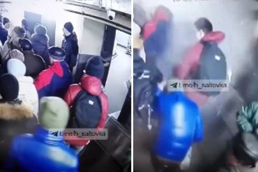 ¡TERRORÍFICO MOMENTO! Proyectil ruso cayó en supermercado de Járkov mientras clientes buscaban víveres (+Video)