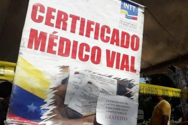 Federación Médica considera como una irresponsabilidad del régimen la venta de certificados médicos para conducir
