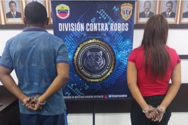 ¡SEPA! Detenida peligrosa pareja de atracadores en Caracas: pillaban a quienes vivían solos en casas para ingresar, maniatarlos y robar objetos de valor