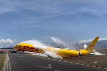 ¡LE CONTAMOS! Avión de DHL se partió en dos al aterrizar en Costa Rica: El incidente no dejó víctimas (+Video)