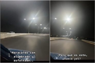 “¿Qué es esto, Nueva Yol?”: la reacción de una joven porque encontró asfaltado y alumbrado el elevado de Galerías en Maracaibo (+Video +reacciones)
