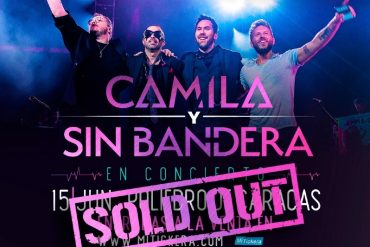 ¡INCREÍBLE! Se agotaron las entradas para el concierto de Camila y Sin Bandera pese a sus altos precios (El ticket más caro en Perú cuesta $127 y acá $500)