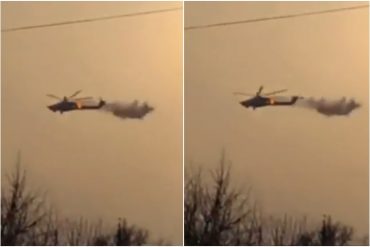 ¡VEA! Captan en el momento en que un misil británico lanzado por los ucranianos destruyó un helicóptero ruso (+Video)