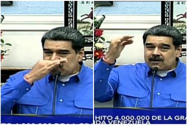 ¡QUÉ ROMÁNTICO! Los besitos sonoros que lanzó Maduro ante su gabinete en plena transmisión (+Video)