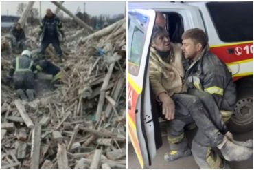 ¡VEA! Así fue el rescate con vida de una ucraniana en la devastada región de Lugansk (imágenes sensibles)