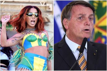 ¡CONTUNDENTE! Anitta bloqueó a Bolsonaro y lo acusó de intentar apropiarse de los colores de la bandera de Brasil: “Búscate algo para hacer”