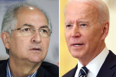 ¡LE CONTAMOS! Ledezma en carta pública a Biden: “Le pedimos que se mantengan y profundicen las sanciones personalizadas contra depredadores de los bienes públicos”