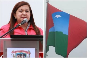 ¡SIN IMPORTARLE NADA! Carmen Meléndez izó en el Warairarepano la bandera chavista de Caracas: Un día histórico para la patria (+Video y fotos)