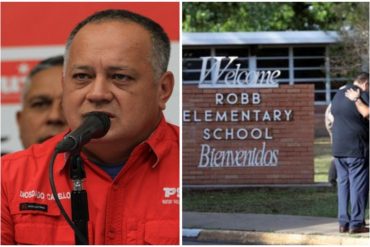 Diosdado Cabello dijo que una niña venezolana estaría entre las víctimas del tiroteo en una escuela en Texas: “Ojalá que no sea así” (+Video)