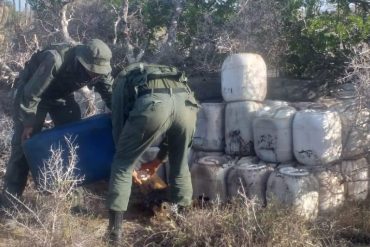 Militares incautaron 4.000 litros de sustancia para procesar drogas en Falcón (+Fotos)