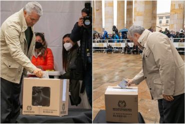 Iván Duque ejerció su derecho al voto y pidió a los colombianos ir a las urnas «sin odio»