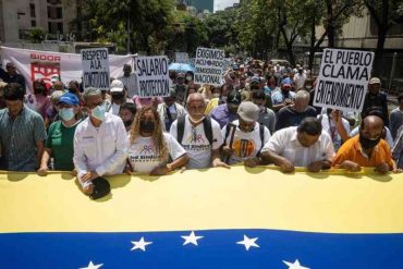 Trabajadores de la salud protestaron el #1May para exigir mejores sueldos y condiciones laborales dignas (+Fotos)