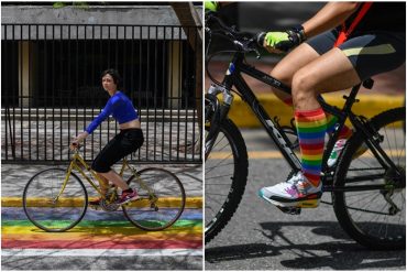 Ruédala con diversidad: personas LGBTI+ pedalearon por la ciclovía arcoíris de La Castellana que causó una avalancha de críticas en redes sociales (+Fotos)