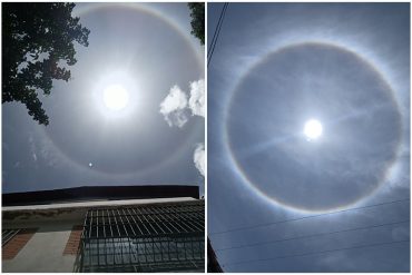 Halo solar fue visible desde varias zonas del país este #26May (+Imágenes)