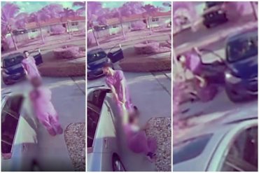 Cámara de seguridad captó cómo un hombre arrastró y secuestró a una mujer (+Video)