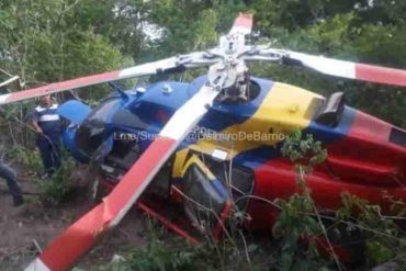 Helicóptero de Corpoelec se estrelló en una zona montañosa de Guárico este #31May