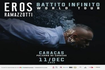 Eros Ramazzotti confirmó concierto en Venezuela: cantará en el Poliedro de Caracas el 11 de diciembre (+Detalles)