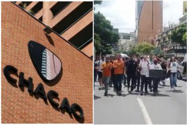 “Duque, farsante, entregas estudiantes”: Protestan frente a la Alcaldía de Chacao por detención de jóvenes en homenaje a Neomar Lander (+Videos)