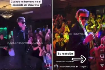 “Sin querer, queriendo”: una mujer le tocó el “paquete” a Oscarcito durante un concierto (+Video)