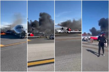 Avión de Red Air se incendió tras aparatoso aterrizaje en aeropuerto de Miami: muchos pasajeros eran venezolanos que hicieron escala (+Videos aterradores)