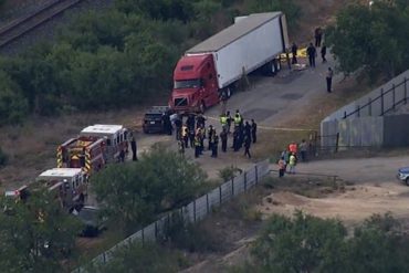 Dantesco hallazgo en Estados Unidos: encuentran los cadáveres de 20 personas en un camión en Texas, presuntamente inmigrantes (+Videos)