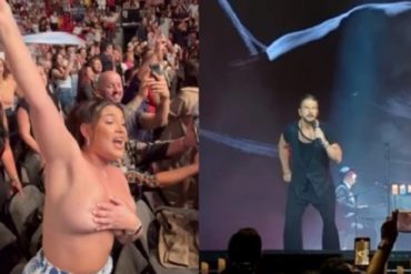 “No fue nada premeditado”: Lo que dijo la mujer que se quitó la camisa y dejó su pecho totalmente expuesto en concierto de Arjona (+Video)