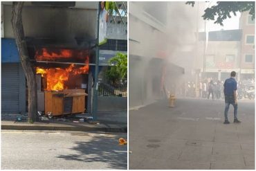 Reportan incendio por explosión de bombona de gas en local de shawarmas de la avenida Libertador de Caracas: al menos seis heridos (+Video)