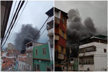 Se registró un fuerte incendio en estacionamiento de Los Frailes de Catia (+Video)