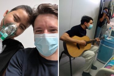 El cantante venezolano Lasso visitó una fanática en el Hospital Vargas y le cantó (+Fotos +Video)