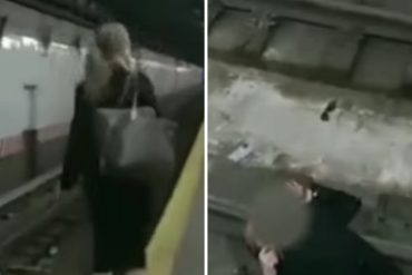 El impactante rescate de una mujer que cayó accidentalmente a las vías del Metro de Nueva York: 2 oficiales pudieron salvarla (+Video)