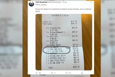 “Esto es descarado”: fue a comer a un restaurante y cuando recibió la cuenta se indignó porque le cobraron esta exagerada cantidad de dinero