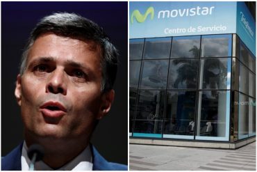 Leopoldo López cuestionó a Movistar por ayudar al régimen de Maduro con espionaje: los acusa de censura y espionaje