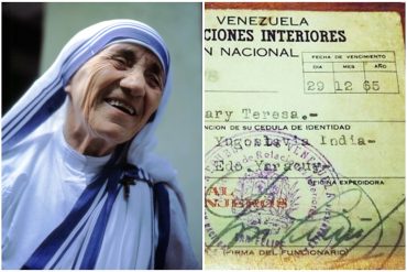 Madre Teresa de Calcuta tuvo cédula de identidad venezolana y vivió en el estado Yaracuy