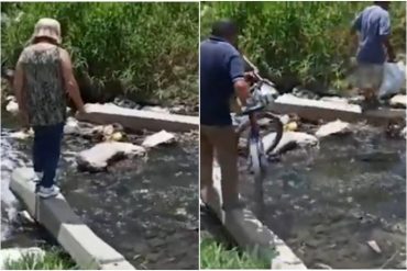 Habitantes de una comunidad en Barquisimeto tienen que saltar a diario una quebrada para poder ir a trabajar y estudiar