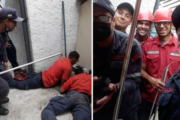 El impresionante rescate de un cachorrito de una semana de nacido que practicaron los Bomberos de la UCV: se metió dentro de un tubo (+Fotos)