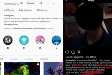 Hackearon cuenta en Instagram de un parque de Disneyland: el supuesto hacker dijo se vengaba porque se burlaban «de su pene pequeño»