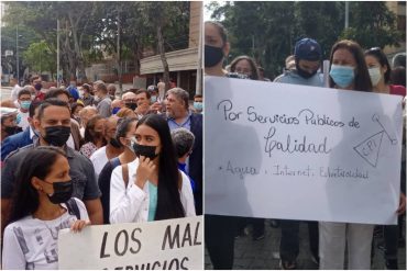 Caraqueños protestaron en rechazo a la crisis de servicios públicos que azota la ciudad (+Fotos)